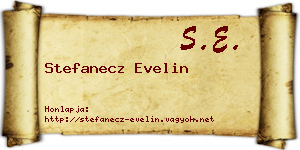 Stefanecz Evelin névjegykártya