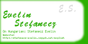 evelin stefanecz business card